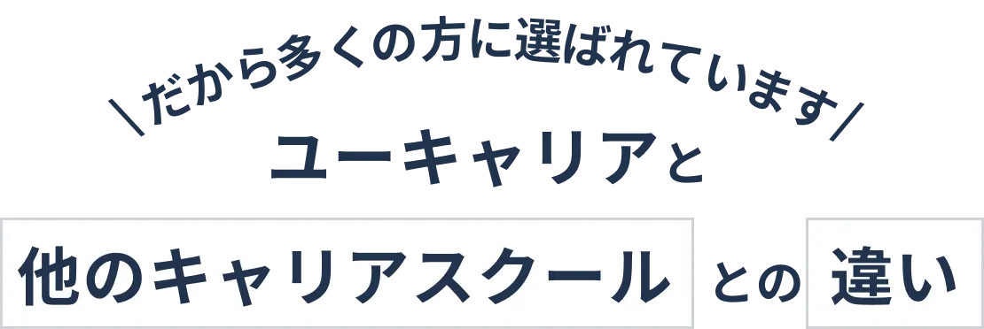 U Career(ユーキャリア)と他のスクールの違い